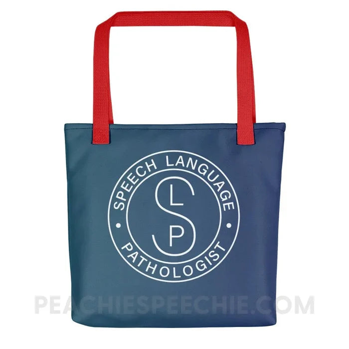 SLP Emblem Tote Bag - Red - Bags peachiespeechie.com