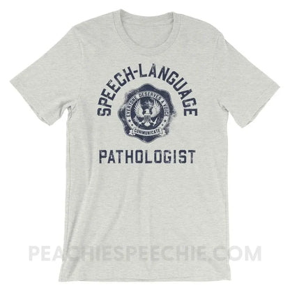 SLP University Premium Soft Tee - Navy/Ash / S - T-Shirts & Tops peachiespeechie.com