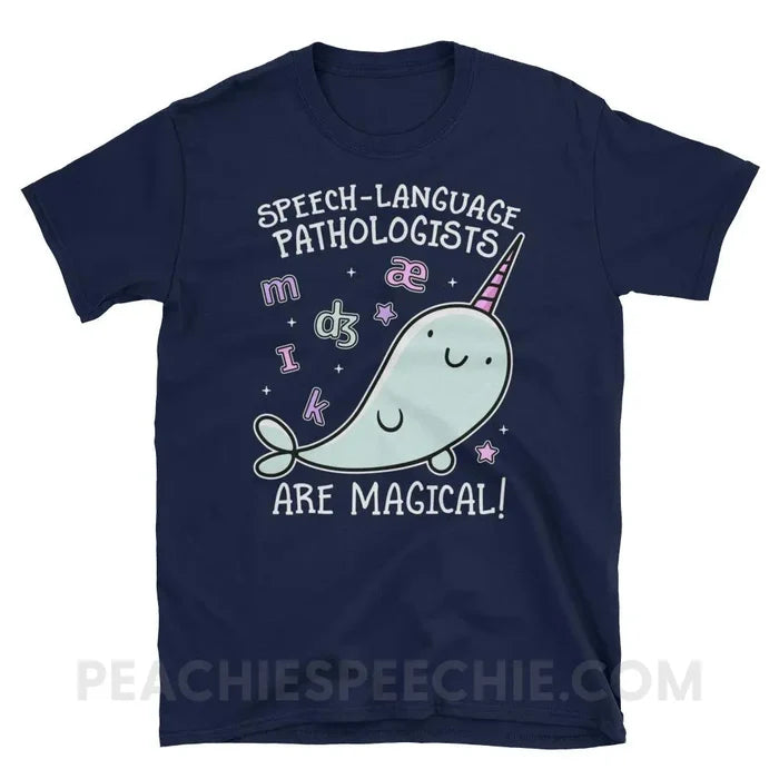 SLPs Are Magical Classic Tee - Navy / S - T-Shirts & Tops peachiespeechie.com