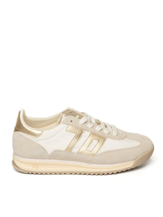 BACK 70 Sneaker joggher bianco/oro JOGGHER NYL/CAM-32