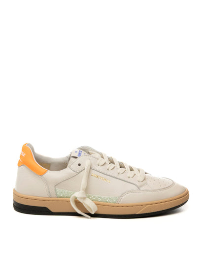 THE 76 Sneaker jump bianco/arancio STAY D PELLE-WHI/ORANGE