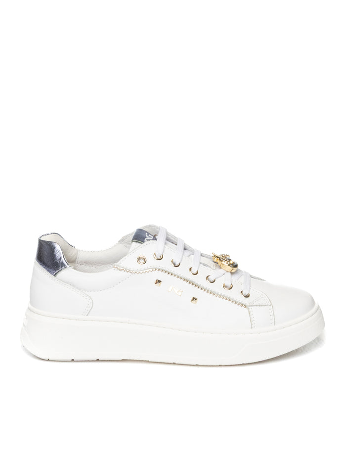 NERO GIARDINI Sneaker pelle bianco/blu E513060D CILE-PLAT
