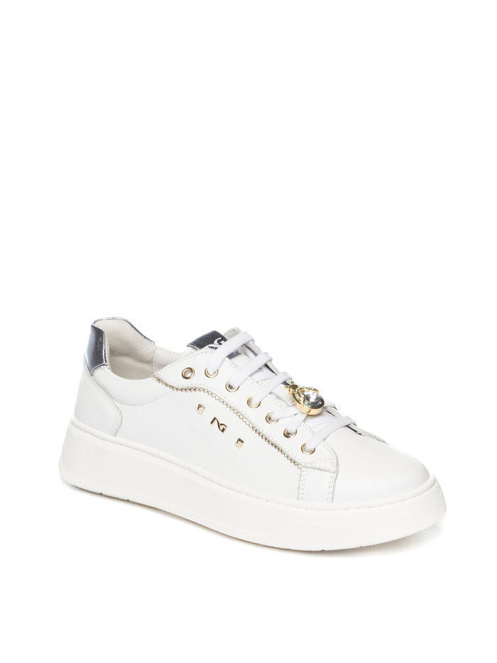 NERO GIARDINI Sneaker pelle bianco/blu E513060D CILE-PLAT