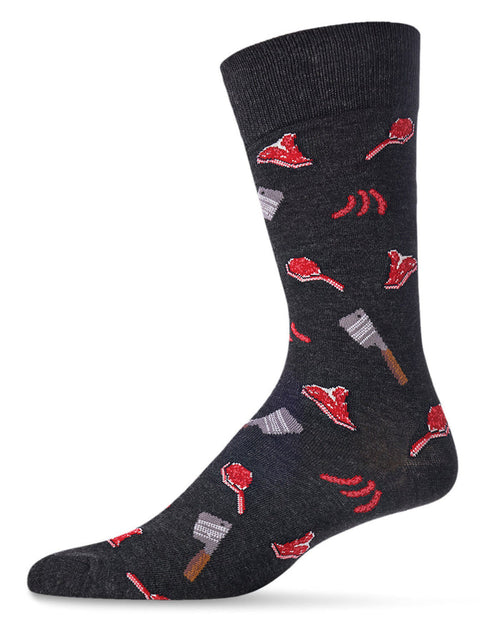 SOCKS MENS MEATS GRAY, BAMBOO