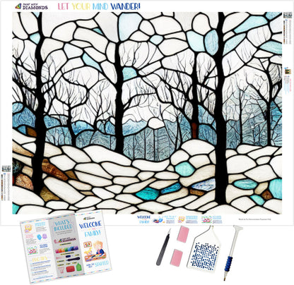 Soft Snow Stained Glass