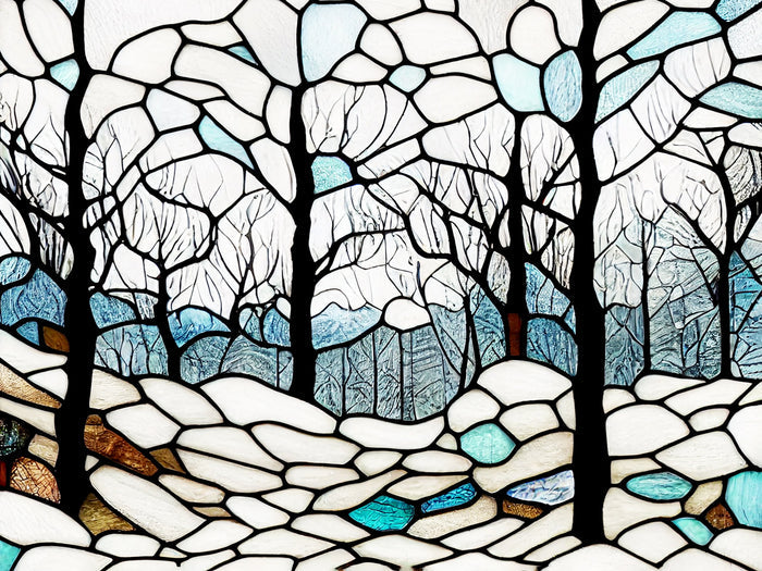 Soft Snow Stained Glass