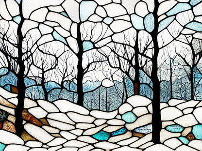 Soft Snow Stained Glass