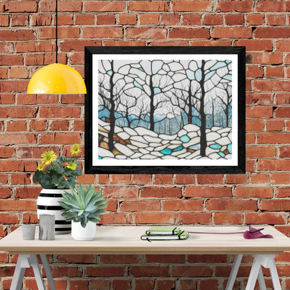 Soft Snow Stained Glass