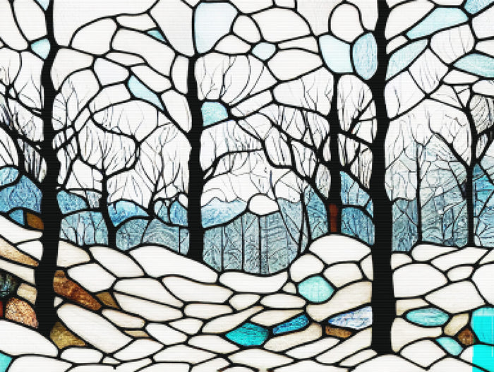 Soft Snow Stained Glass