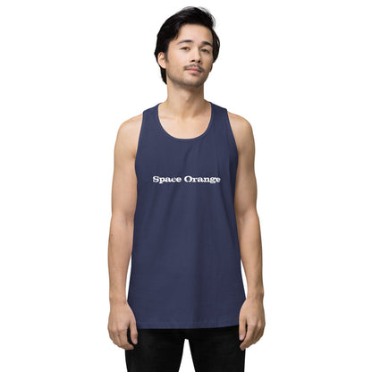 Space Orange Men’s premium tank top