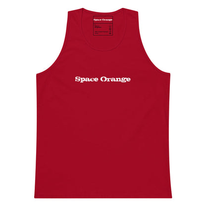 Space Orange Men’s premium tank top