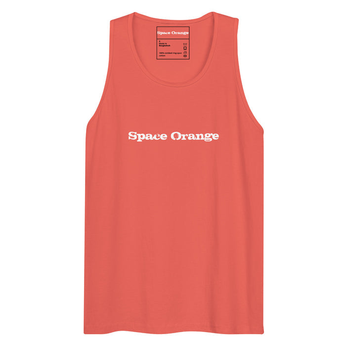 Space Orange Men’s premium tank top