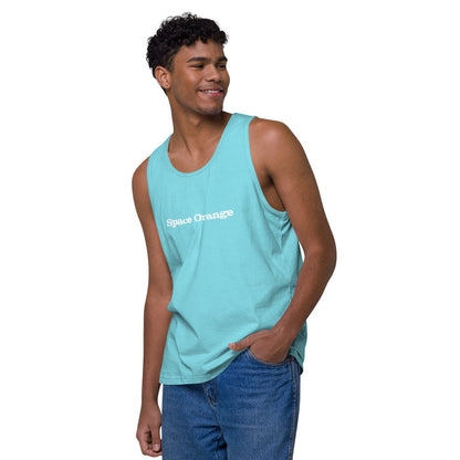 Space Orange Men’s premium tank top