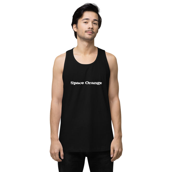 Space Orange Men’s premium tank top