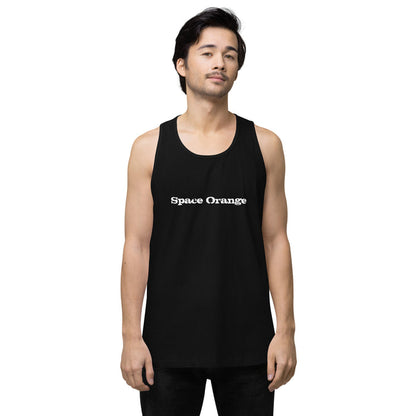 Space Orange Men’s premium tank top