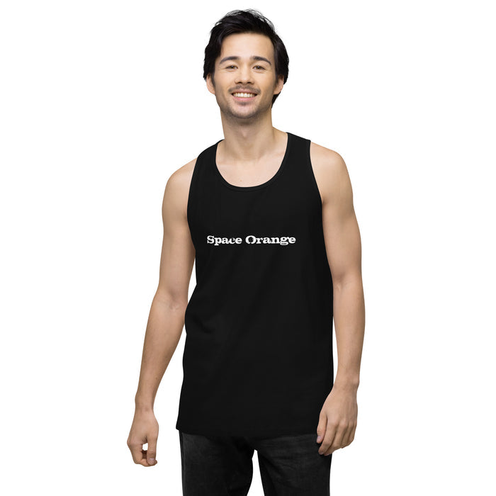 Space Orange Men’s premium tank top