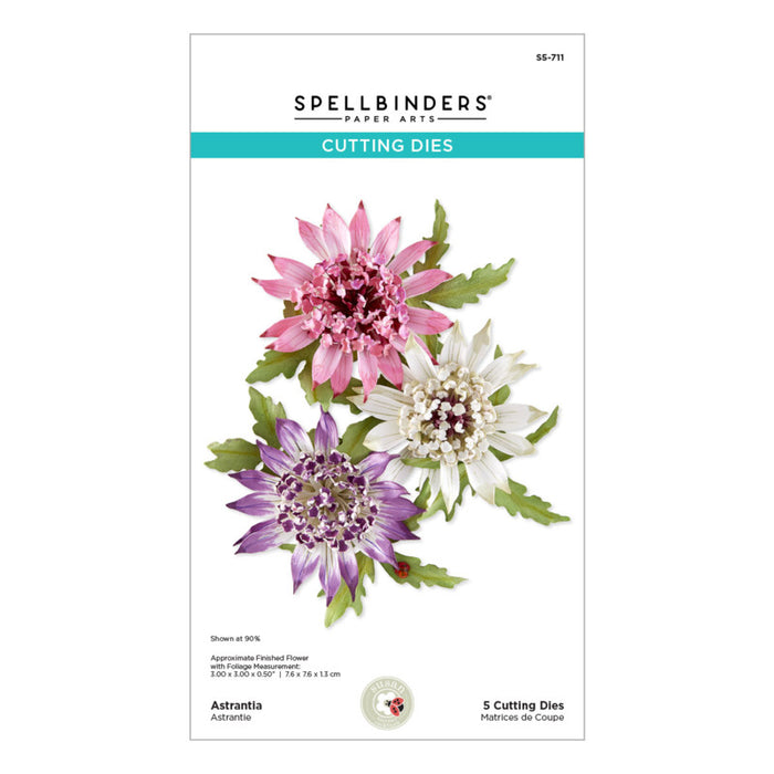 Spellbinders - Die - Astrantia. By Susan Tierney-Cockburn. Available at Embellish Away in Bowmanville Ontario Canada.