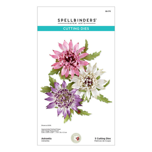 Spellbinders - Die - Astrantia. By Susan Tierney-Cockburn. Available at Embellish Away in Bowmanville Ontario Canada.