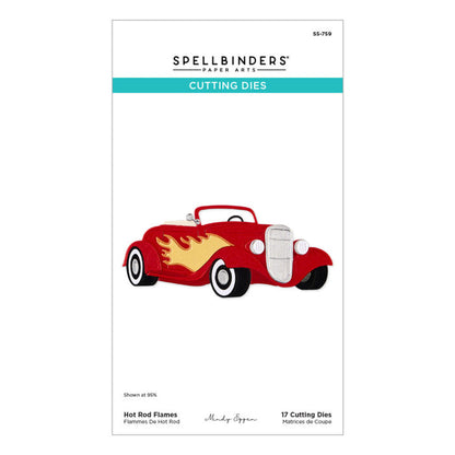 Spellbinders - Die - Hot Rod Flames. By Mindy Eggen. Available at Embellish Away located in Bowmanville Ontario Canada.