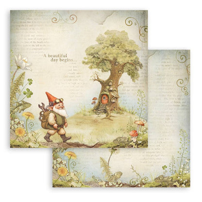 Stamperia - 12"X12" - Paper Pad - Hidden Grove. Includes 10 double faced sheets. Available at Embellish Away located in Bowmanville Ontario Canada.