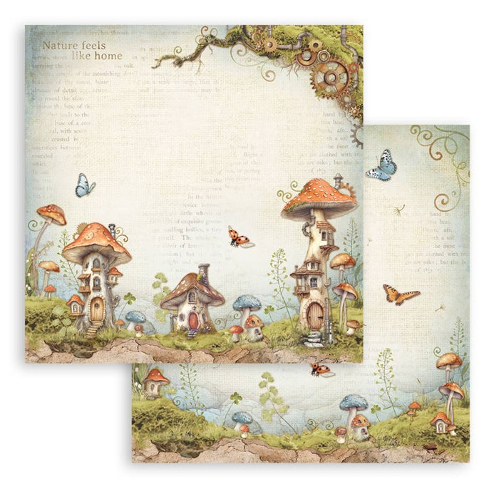 Stamperia - 12"X12" - Paper Pad - Hidden Grove. Includes 10 double faced sheets. Available at Embellish Away located in Bowmanville Ontario Canada.