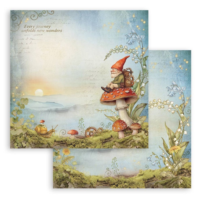 Stamperia - 12"X12" - Paper Pad - Hidden Grove. Includes 10 double faced sheets. Available at Embellish Away located in Bowmanville Ontario Canada.