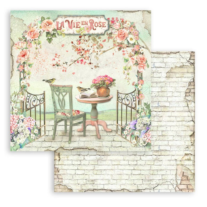 Stamperia - 12"X12" - Paper Pad - House of Roses. Includes 10 double faced sheets. Available at Embellish Away located in Bowmanville Ontario Canada.