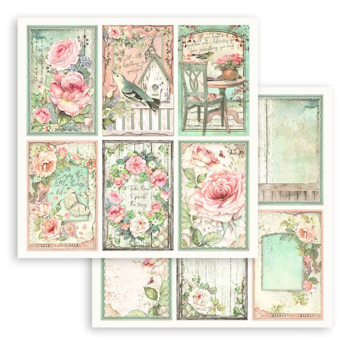 Stamperia - 12"X12" - Paper Pad - House of Roses. Includes 10 double faced sheets. Available at Embellish Away located in Bowmanville Ontario Canada.