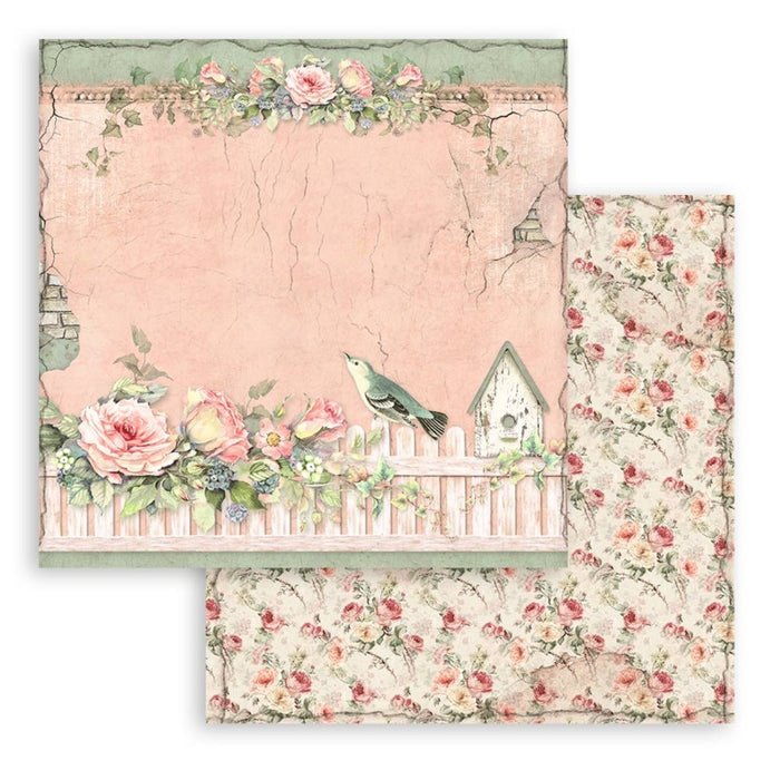 Stamperia - 12"X12" - Paper Pad - House of Roses. Includes 10 double faced sheets. Available at Embellish Away located in Bowmanville Ontario Canada.