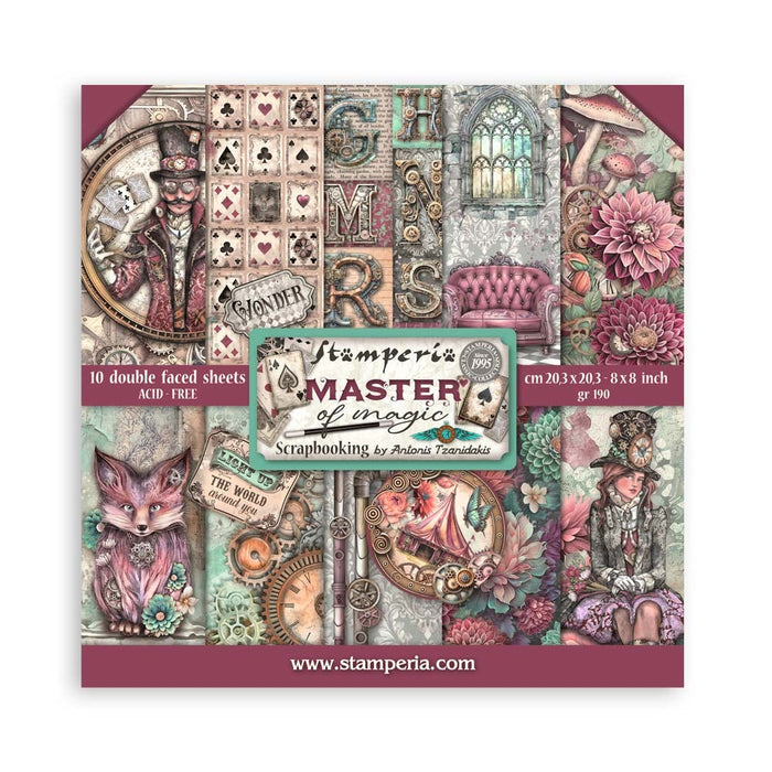 Stamperia - 8"X8" Paper Pad - Master of Magic. Available at Embellish Away located in Bowmanville Ontario Canada.