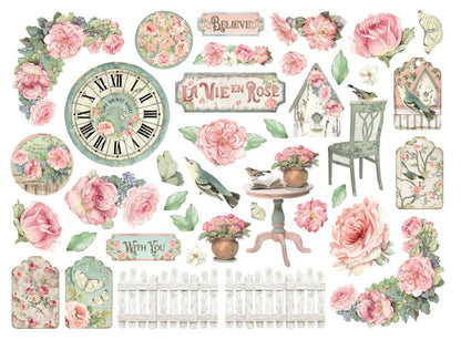 Stamperia - Die Cuts - House of Roses. Available at Embellish Away located in Bowmanville Ontario Canada.