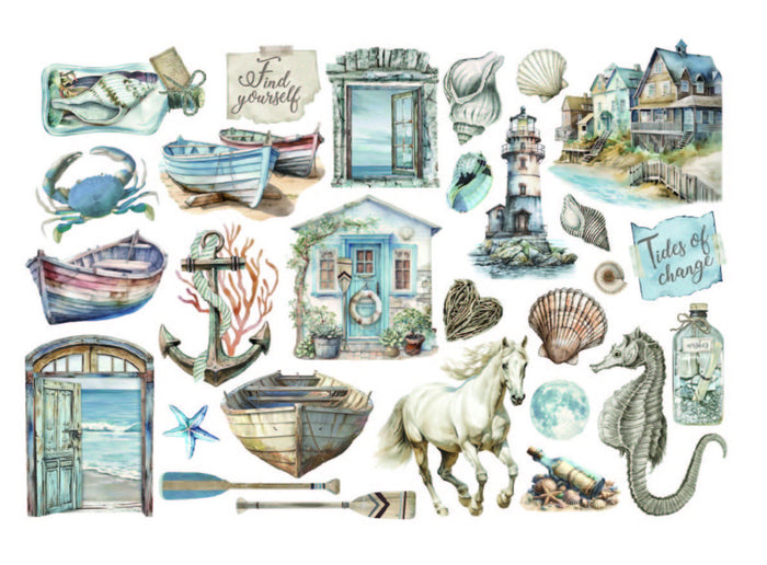Stamperia - Ephemera - Silent Sea. Available at Embellish Away located in Bowmanville Ontario Canada.