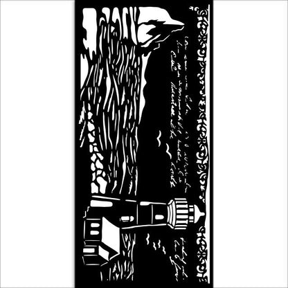 Stamperia - Stencil Selection - Silent Sea (8pc). Available at Embellish Away located in Bowmanville Ontario Canada.