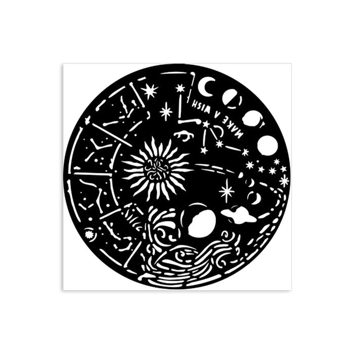 Stamperia - Thick Stencil - Cosmos Circle. Available at Embellish Away located in Bowmanville Ontario Canada.