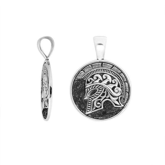 Sterling Silver Round Spartan Helmet PendantSpartan Helmet Dogtag Pendant
Embody strength and honor with our Spartan Helmet Dogtag Pendant, an exceptional piece inspired by the iconic Corinthian-styled SpartanPendantsT.M.JTheodore Men's JewelrySterling Silver Round Spartan Helmet Pendant