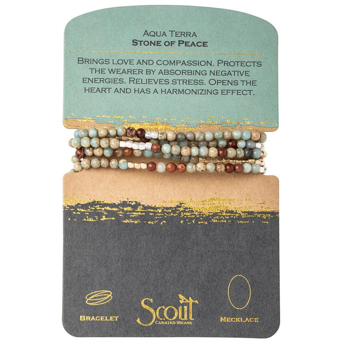 STONE WRAP BRACELET, AQUATERRA