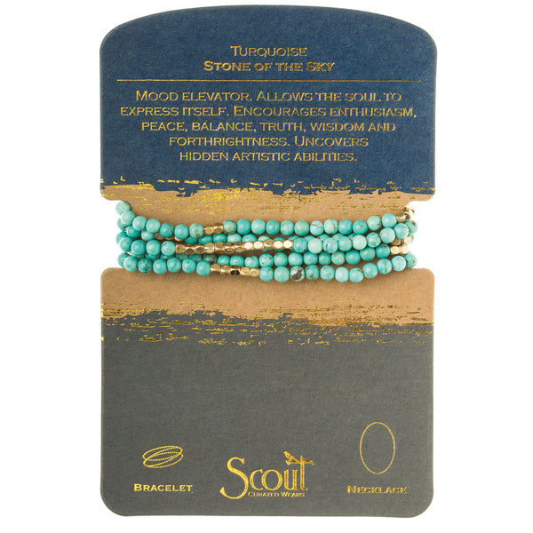 STONE WRAP BRACELET, TURQUOISE
