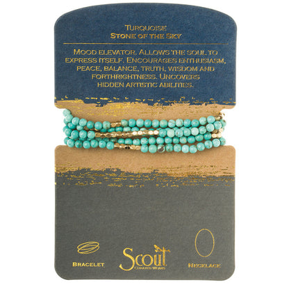 STONE WRAP BRACELET, TURQUOISE