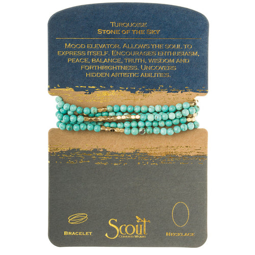 STONE WRAP BRACELET, TURQUOISE