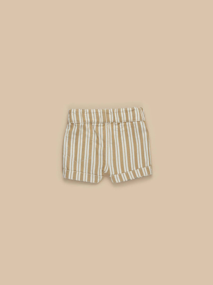 Stripe Reversible Short - Light Spruce + Amber Stripe