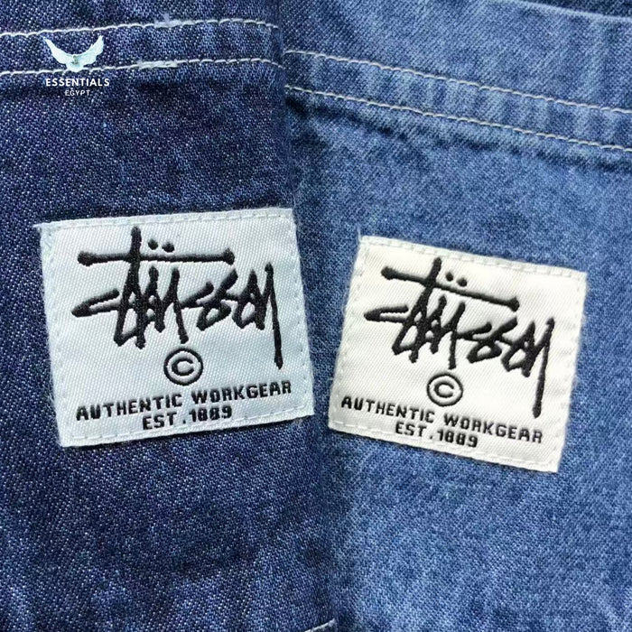 Stussy long sleeve denim shirt with clean casual workwear look