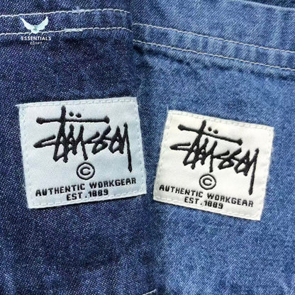 Stussy long sleeve denim shirt with clean casual workwear look