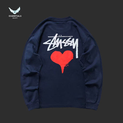 Stussy graphic long sleeve sweatshirt in black and white colourways