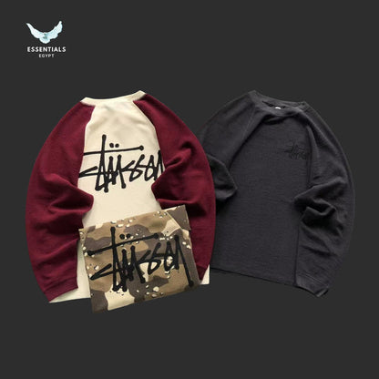 Stussy Thermal 2 Tone Raglan Sweatshirt