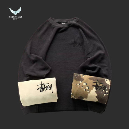 Stussy Thermal 2 Tone Raglan Sweatshirt