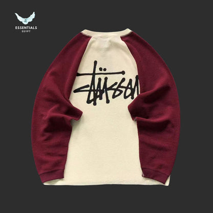 Stussy Thermal 2 Tone Raglan Sweatshirt