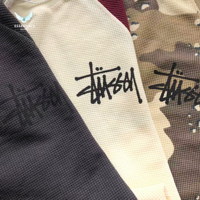 Stussy Thermal 2 Tone Raglan Sweatshirt