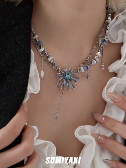 SUMIYAKI Fireworks Collection Unique Handmade Choker Necklace T4743