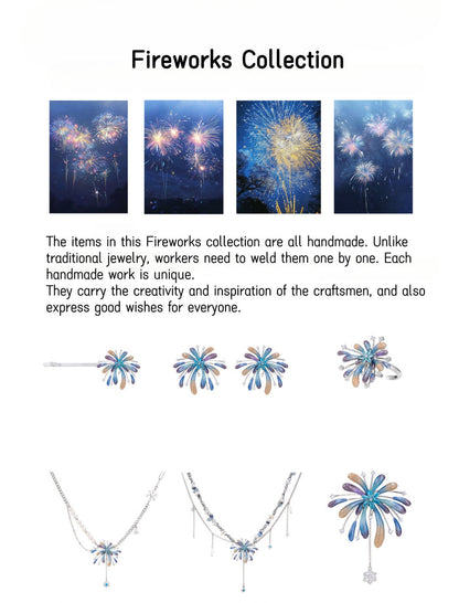 SUMIYAKI Fireworks Collection Unique Handmade Choker Necklace T4743