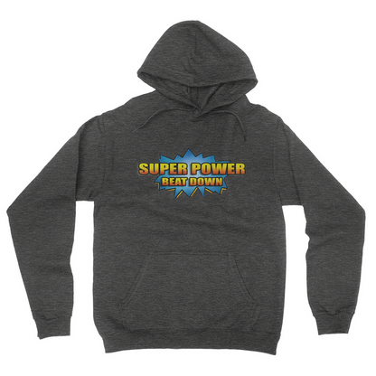 Super Power Beat Down - Unisex Pullover Hoodie Dark Heather